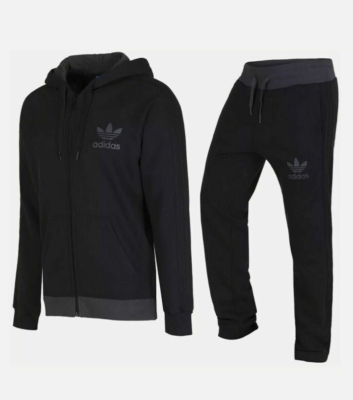 Adidas Originals Tracksuit - Black & Navy & Grey