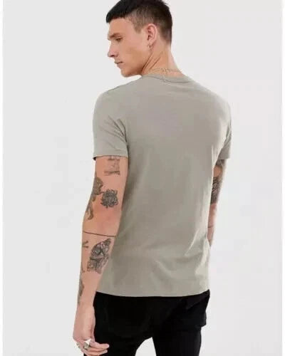 Allsaints T-Shirt Mens Muted Grey Tonic Crew Neck Slim