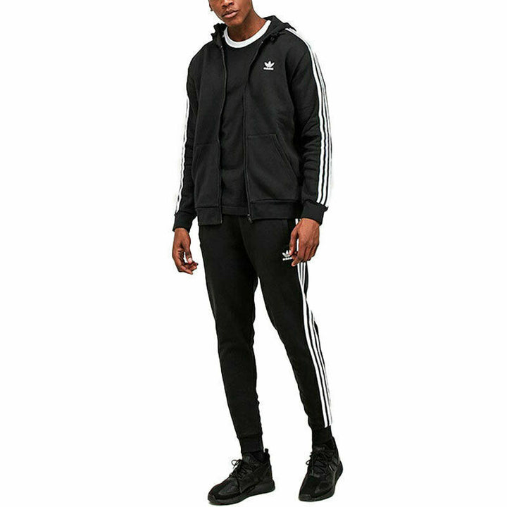 Adidas Stripe Tracksuit Black